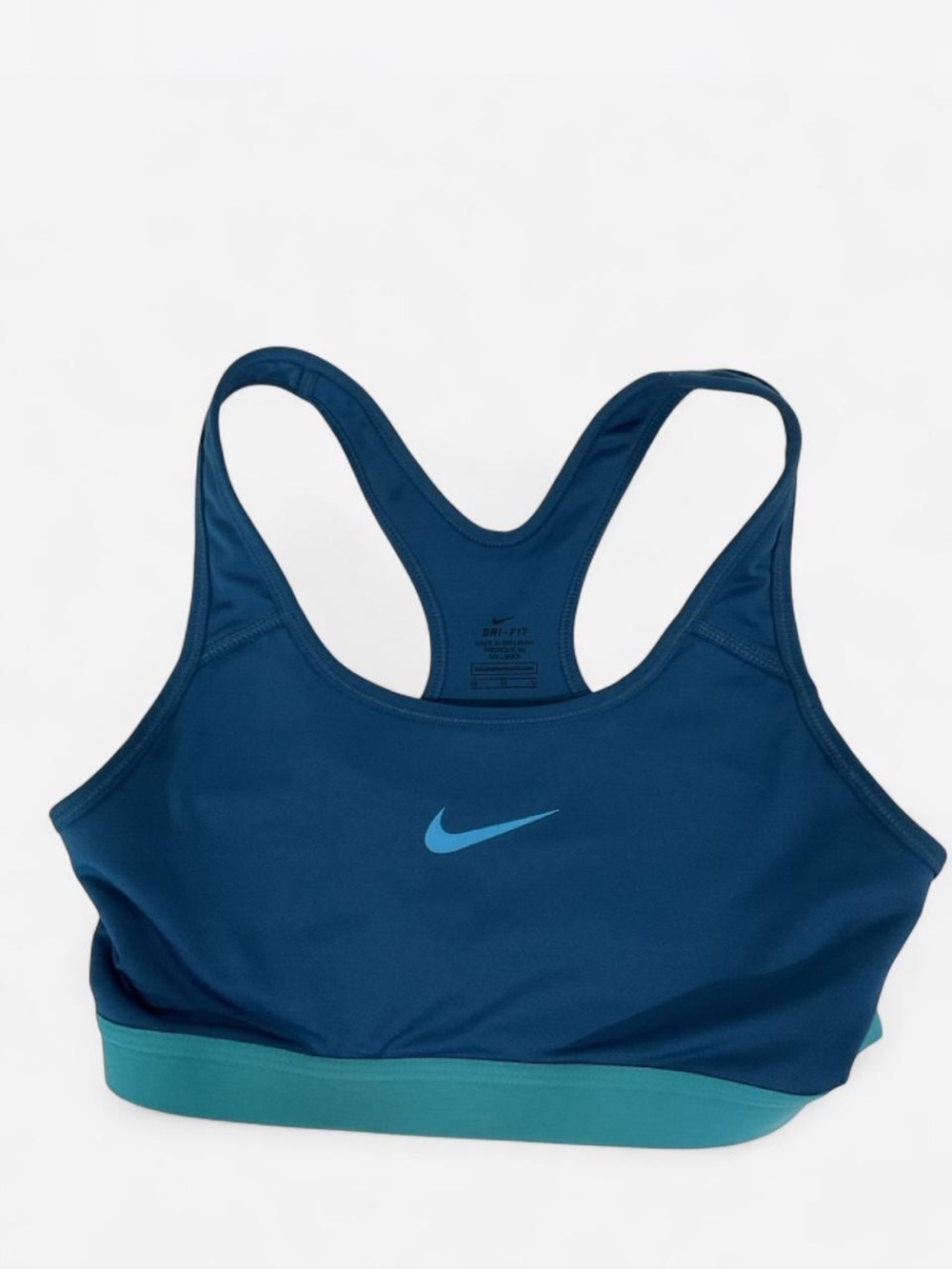 Nike Dri-FIT Sports Bra Women’s M Blue Teal Racerback Workout